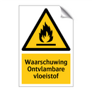 Waarschuwing Ontvlambare vloeistof & Waarschuwing Ontvlambare vloeistof