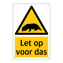 Let op voor das & Let op voor das & Let op voor das & Let op voor das & Let op voor das