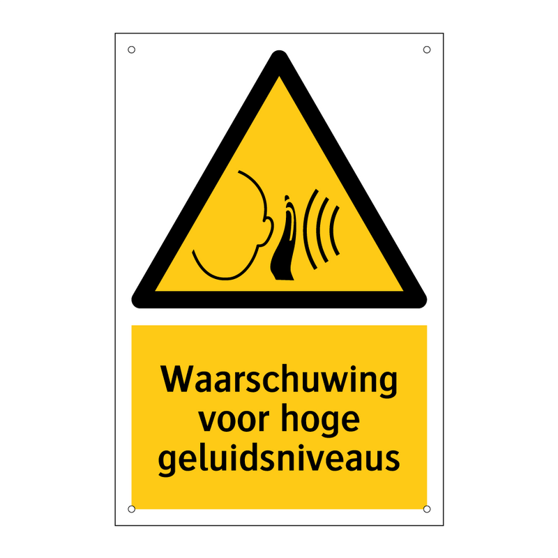 Waarschuwing voor hoge geluidsniveaus & Waarschuwing voor hoge geluidsniveaus