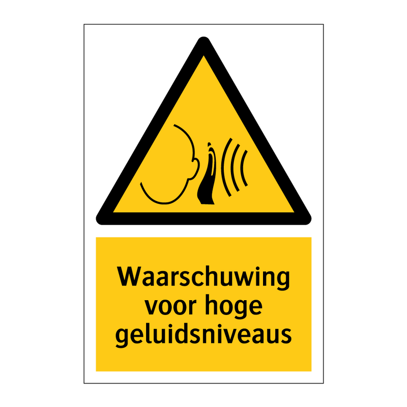 Waarschuwing voor hoge geluidsniveaus & Waarschuwing voor hoge geluidsniveaus
