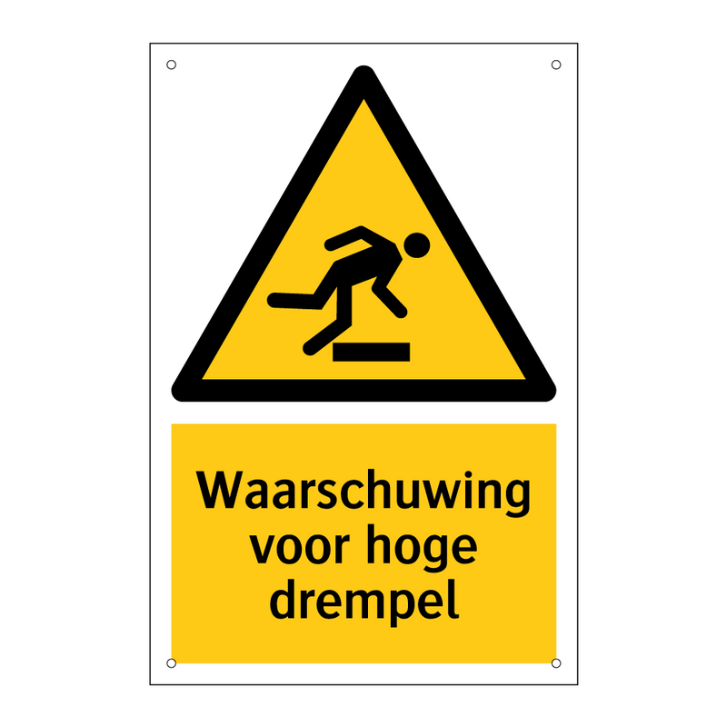 Waarschuwing voor hoge drempel & Waarschuwing voor hoge drempel & Waarschuwing voor hoge drempel