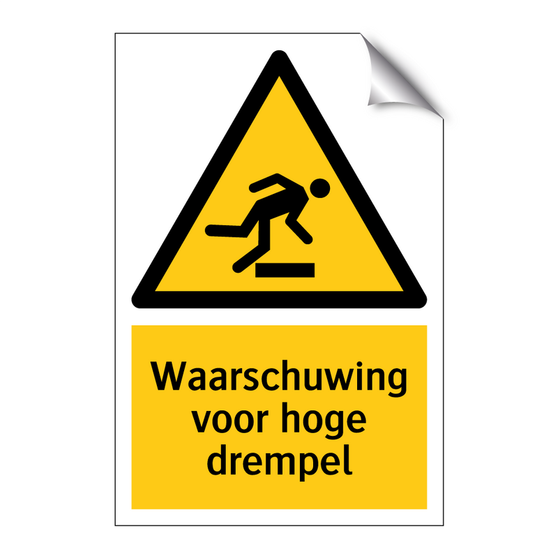 Waarschuwing voor hoge drempel & Waarschuwing voor hoge drempel & Waarschuwing voor hoge drempel