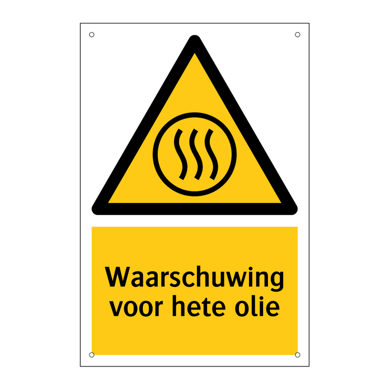 Waarschuwing voor hete olie & Waarschuwing voor hete olie & Waarschuwing voor hete olie