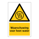 Waarschuwing voor heet water & Waarschuwing voor heet water & Waarschuwing voor heet water
