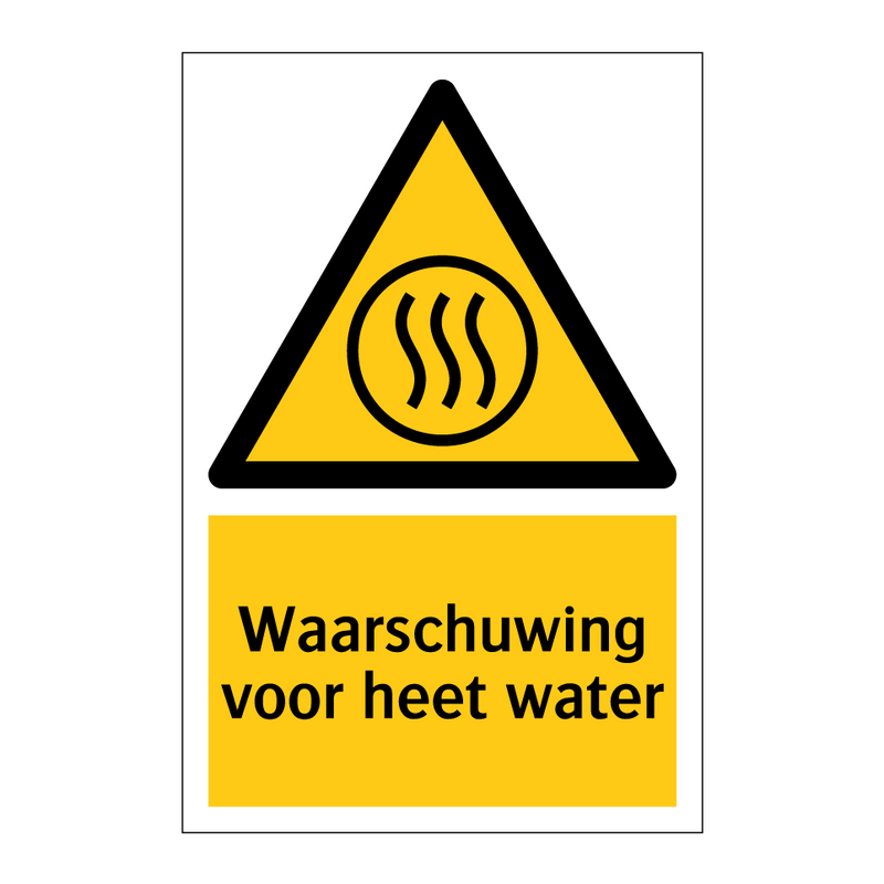 Waarschuwing voor heet water & Waarschuwing voor heet water & Waarschuwing voor heet water