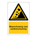 Waarschuwing voor aardverschuiving & Waarschuwing voor aardverschuiving