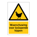 Waarschuwing voor loslopende kippen & Waarschuwing voor loslopende kippen