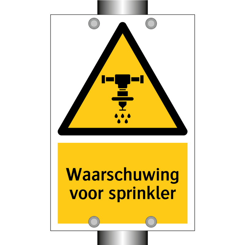 Waarschuwing voor sprinkler & Waarschuwing voor sprinkler & Waarschuwing voor sprinkler