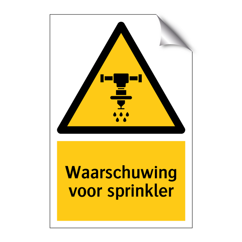 Waarschuwing voor sprinkler & Waarschuwing voor sprinkler & Waarschuwing voor sprinkler