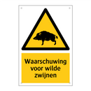 Waarschuwing voor wilde zwijnen & Waarschuwing voor wilde zwijnen & Waarschuwing voor wilde zwijnen