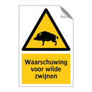 Waarschuwing voor wilde zwijnen & Waarschuwing voor wilde zwijnen & Waarschuwing voor wilde zwijnen