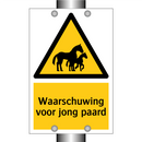 Waarschuwing voor jong paard & Waarschuwing voor jong paard & Waarschuwing voor jong paard