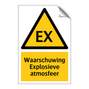 Waarschuwing Explosieve atmosfeer & Waarschuwing Explosieve atmosfeer