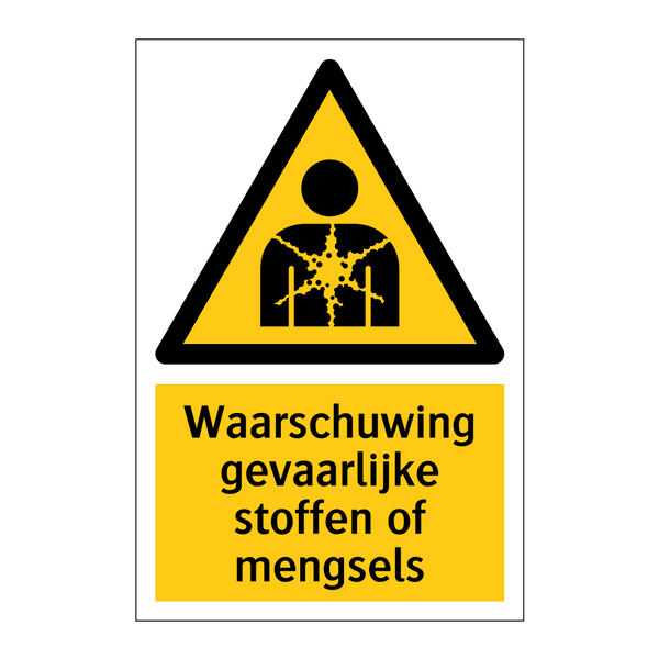 Waarschuwing gevaarlijke stoffen of mengsels & Waarschuwing gevaarlijke stoffen of mengsels