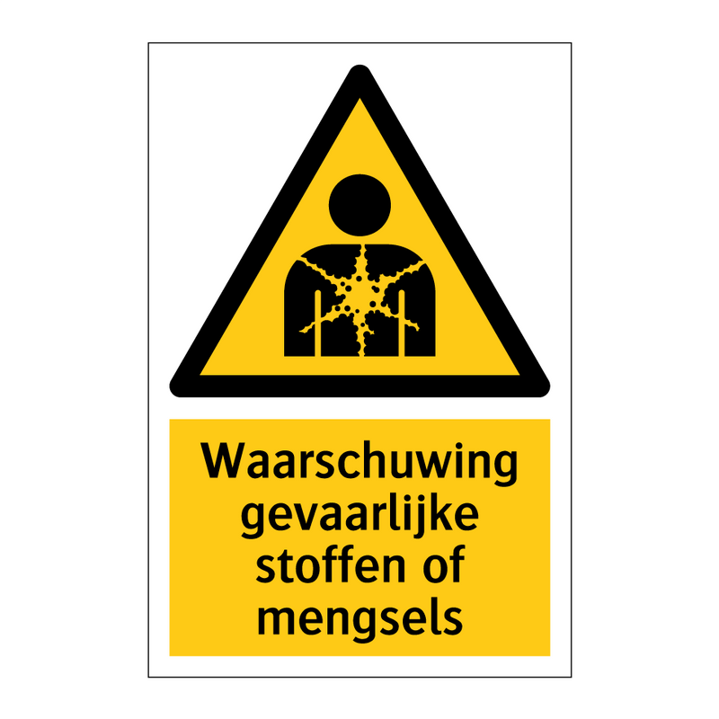 Waarschuwing gevaarlijke stoffen of mengsels & Waarschuwing gevaarlijke stoffen of mengsels