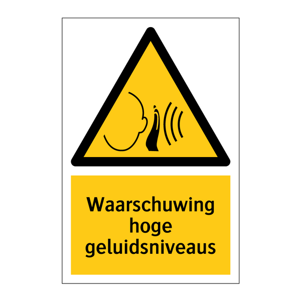Waarschuwing hoge geluidsniveaus & Waarschuwing hoge geluidsniveaus