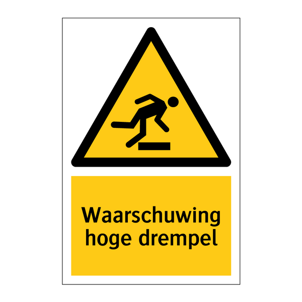 Waarschuwing hoge drempel & Waarschuwing hoge drempel & Waarschuwing hoge drempel