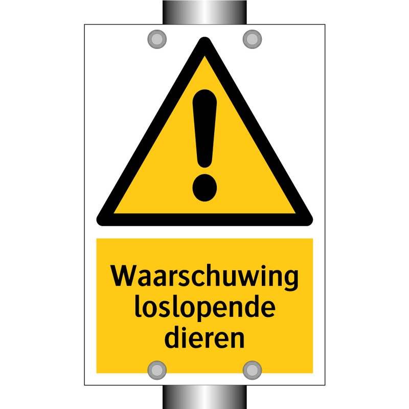 Waarschuwing loslopende dieren & Waarschuwing loslopende dieren & Waarschuwing loslopende dieren