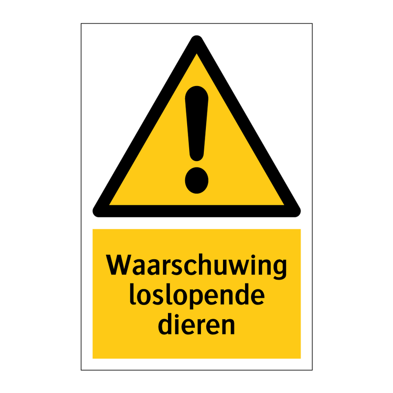 Waarschuwing loslopende dieren & Waarschuwing loslopende dieren & Waarschuwing loslopende dieren
