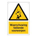 Waarschuwing Vallende voorwerpen & Waarschuwing Vallende voorwerpen