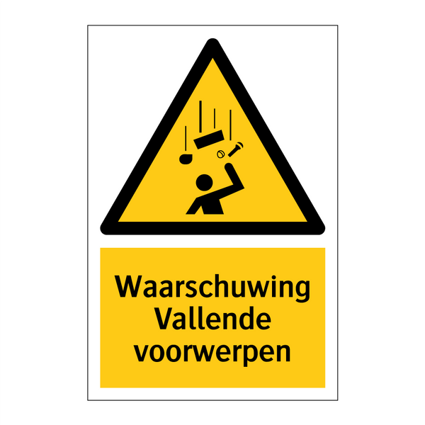 Waarschuwing Vallende voorwerpen & Waarschuwing Vallende voorwerpen