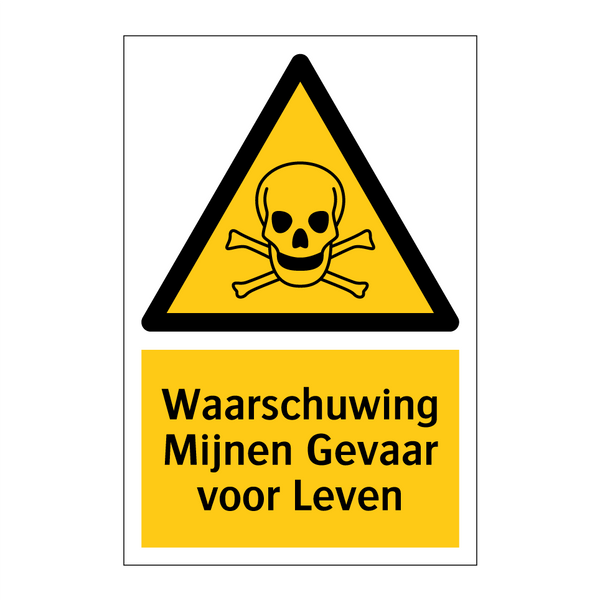 Waarschuwing Mijnen Gevaar voor Leven & Waarschuwing Mijnen Gevaar voor Leven