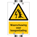 Waarschuwing voor boogontlading & Waarschuwing voor boogontlading & Waarschuwing voor boogontlading