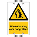 Waarschuwing voor boogflitsen & Waarschuwing voor boogflitsen & Waarschuwing voor boogflitsen