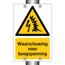 Waarschuwing voor boogspanning & Waarschuwing voor boogspanning & Waarschuwing voor boogspanning