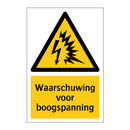 Waarschuwing voor boogspanning & Waarschuwing voor boogspanning & Waarschuwing voor boogspanning