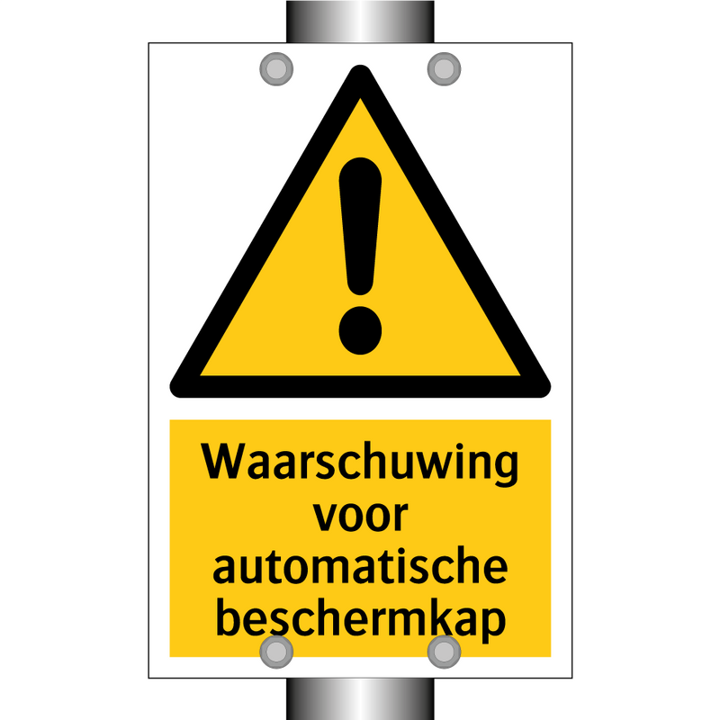 Waarschuwing voor automatische beschermkap & Waarschuwing voor automatische beschermkap