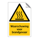 Waarschuwing voor brandgevaar & Waarschuwing voor brandgevaar & Waarschuwing voor brandgevaar