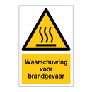 Waarschuwing voor brandgevaar & Waarschuwing voor brandgevaar & Waarschuwing voor brandgevaar