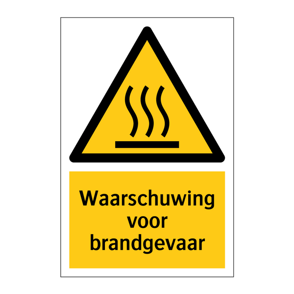 Waarschuwing voor brandgevaar & Waarschuwing voor brandgevaar & Waarschuwing voor brandgevaar