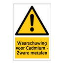 Waarschuwing voor Cadmium - Zware metalen & Waarschuwing voor Cadmium - Zware metalen