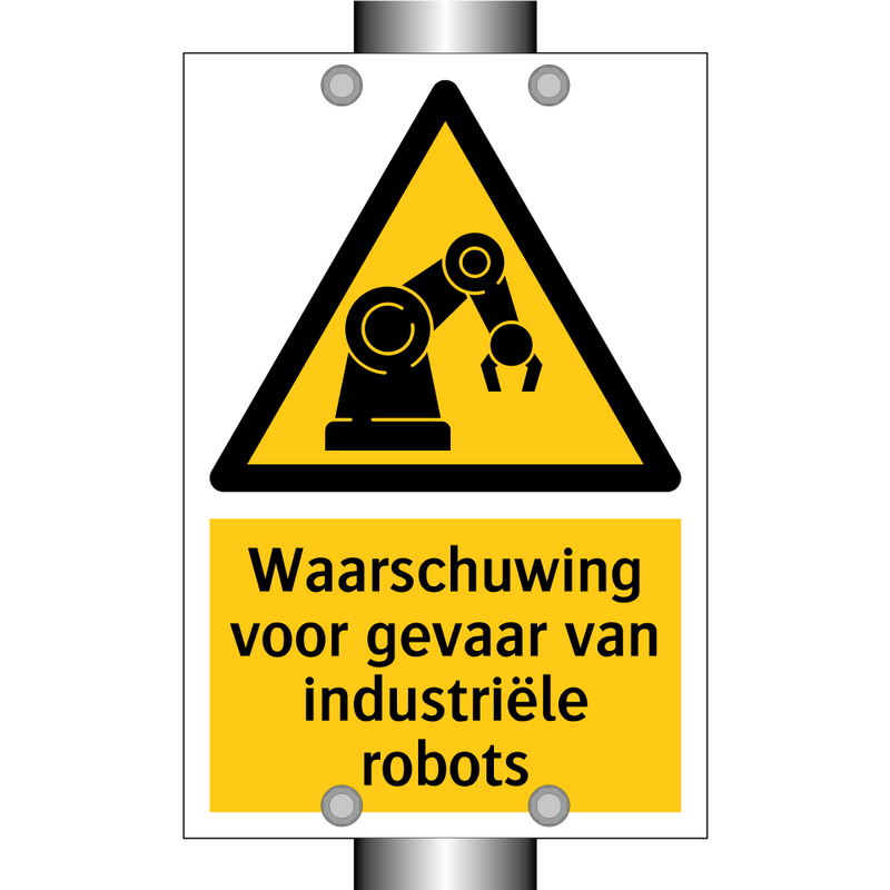 Waarschuwing voor gevaar van industriële robots & Waarschuwing voor gevaar van industriële robots