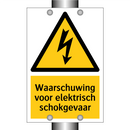 Waarschuwing voor elektrisch schokgevaar & Waarschuwing voor elektrisch schokgevaar