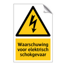 Waarschuwing voor elektrisch schokgevaar & Waarschuwing voor elektrisch schokgevaar