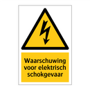 Waarschuwing voor elektrisch schokgevaar & Waarschuwing voor elektrisch schokgevaar