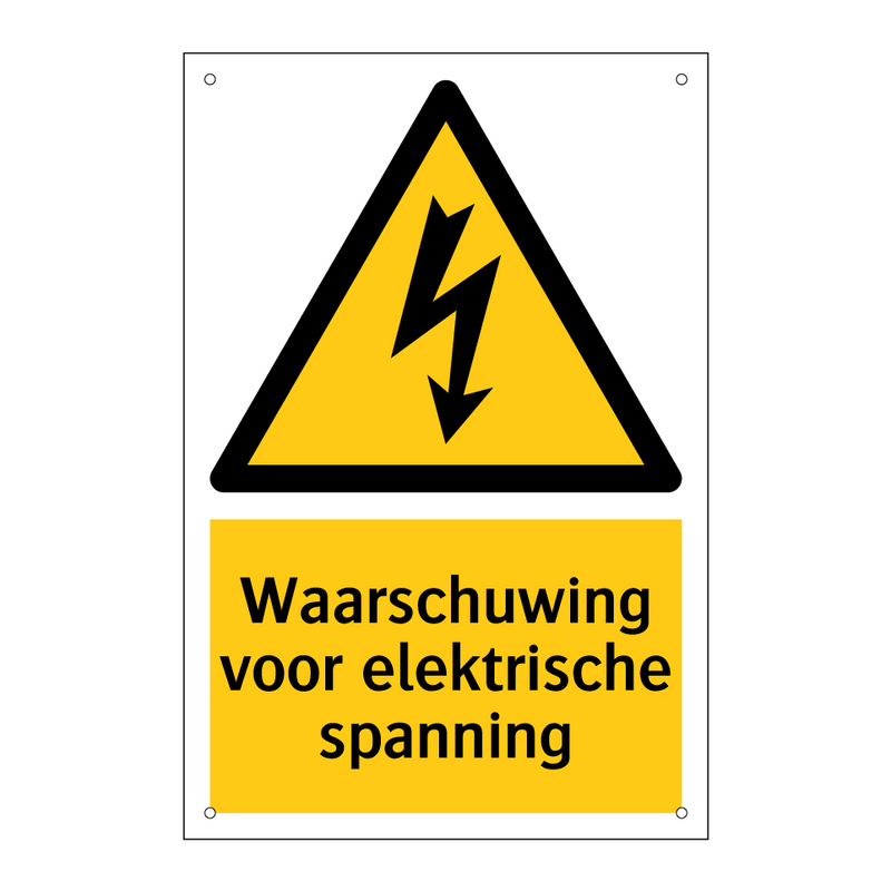 Waarschuwing voor elektrische spanning & Waarschuwing voor elektrische spanning