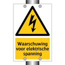 Waarschuwing voor elektrische spanning & Waarschuwing voor elektrische spanning