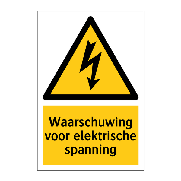 Waarschuwing voor elektrische spanning & Waarschuwing voor elektrische spanning