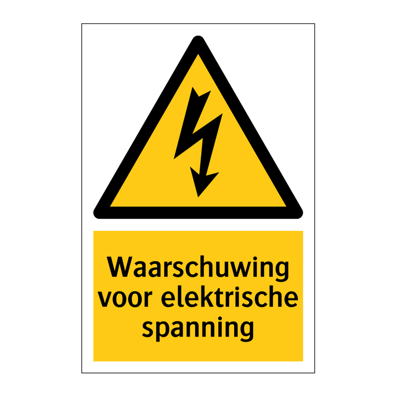 Waarschuwing voor elektrische spanning & Waarschuwing voor elektrische spanning