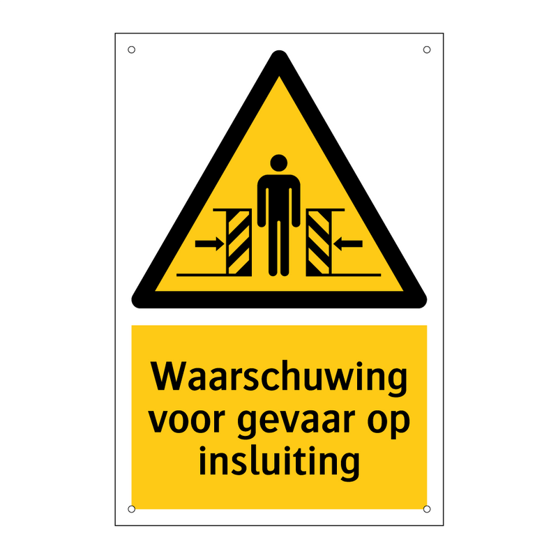 Waarschuwing voor gevaar op insluiting & Waarschuwing voor gevaar op insluiting