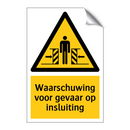 Waarschuwing voor gevaar op insluiting & Waarschuwing voor gevaar op insluiting