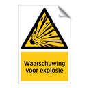 Waarschuwing voor explosie & Waarschuwing voor explosie & Waarschuwing voor explosie