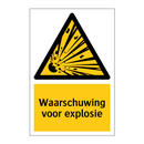 Waarschuwing voor explosie & Waarschuwing voor explosie & Waarschuwing voor explosie