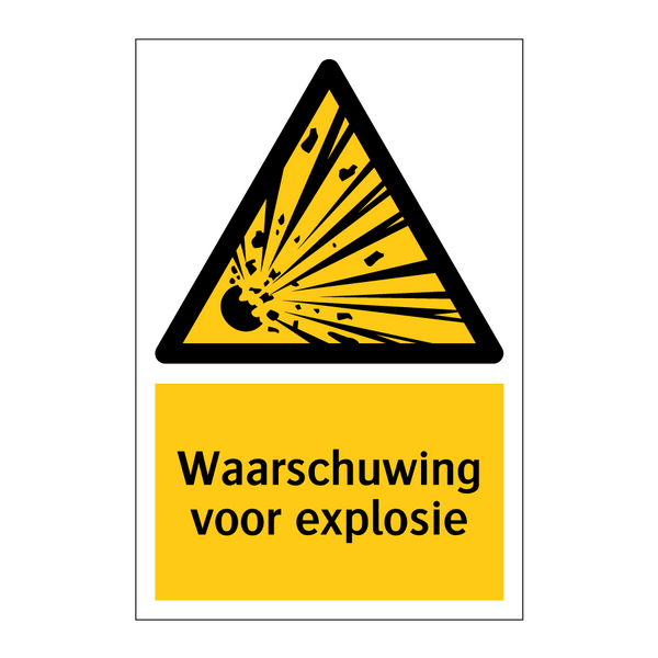 Waarschuwing voor explosie & Waarschuwing voor explosie & Waarschuwing voor explosie