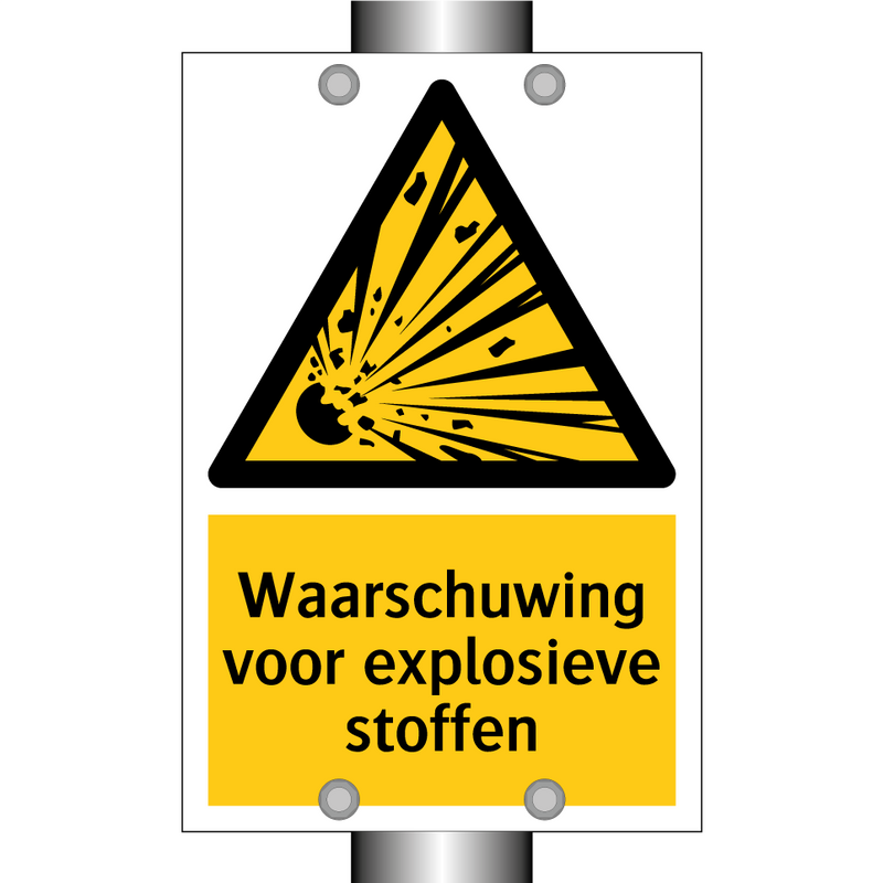 Waarschuwing voor explosieve stoffen & Waarschuwing voor explosieve stoffen