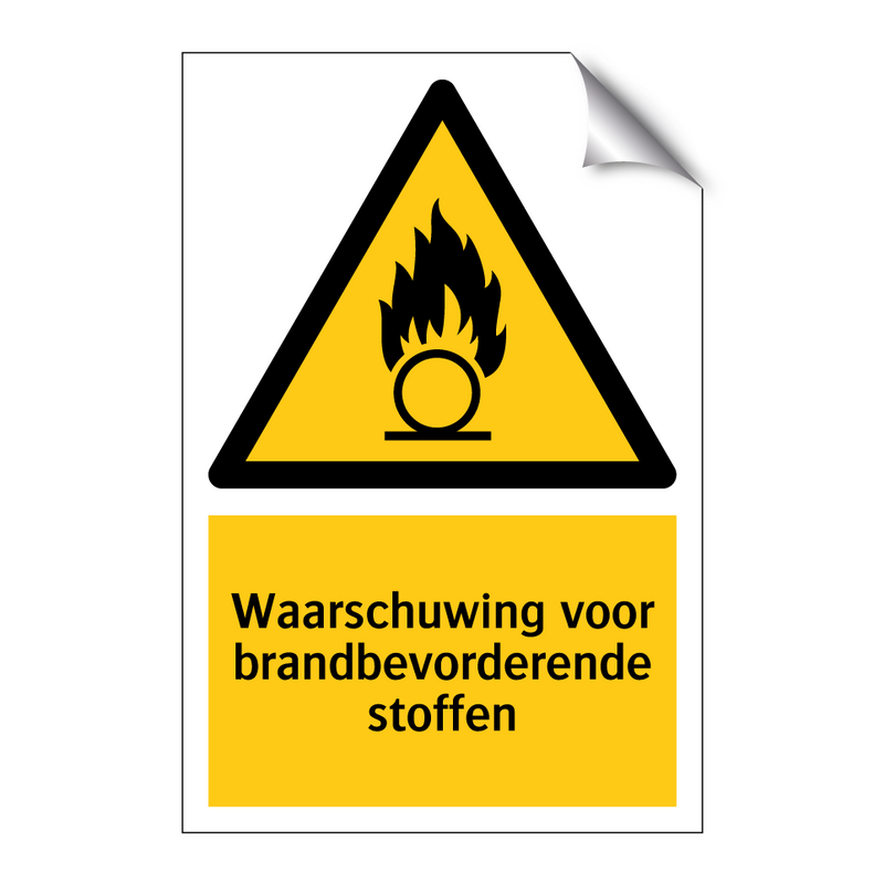 Waarschuwing voor brandbevorderende stoffen & Waarschuwing voor brandbevorderende stoffen